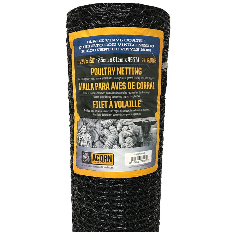 VINYL COATED POULTRY NETTING  1  72X 150′