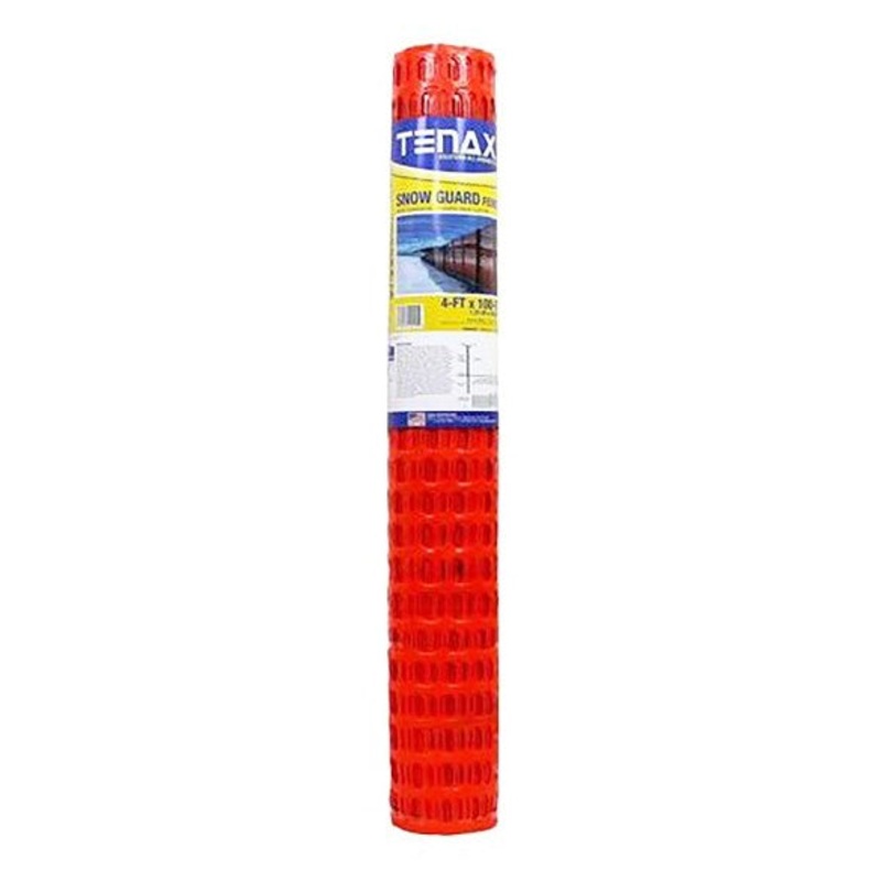 Tenax Snow Guard Snow Fence 4′ X 100′ Orange 82119104