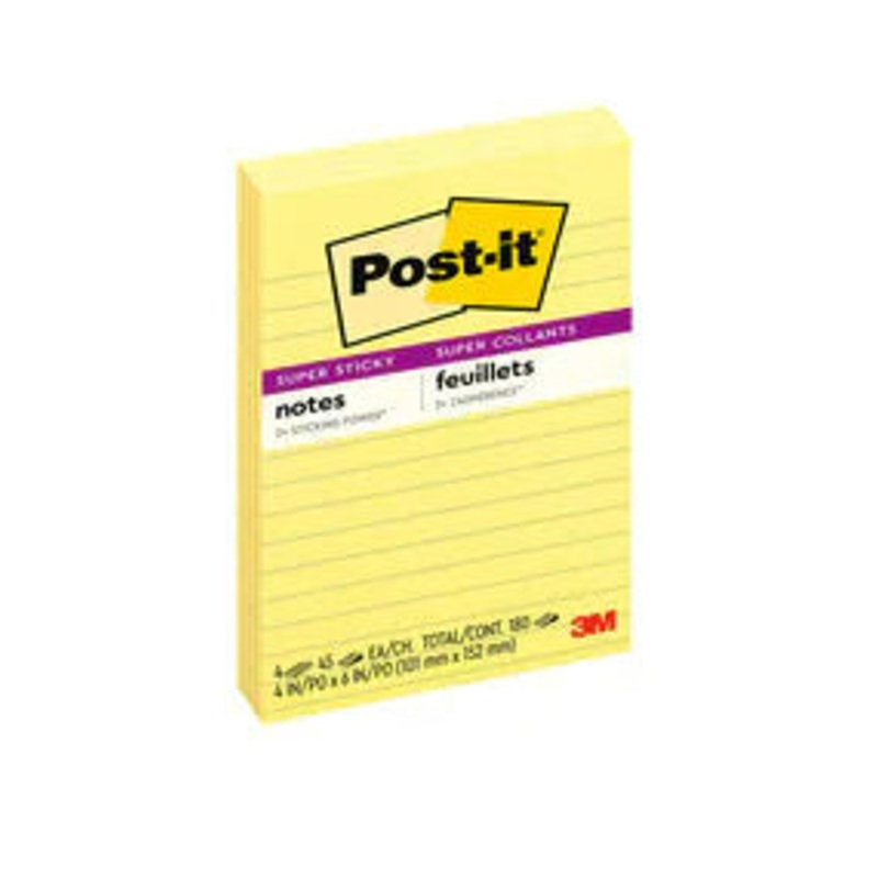 3M Post-it Notes  Original Notes- 3 x 3- Canary Yellow