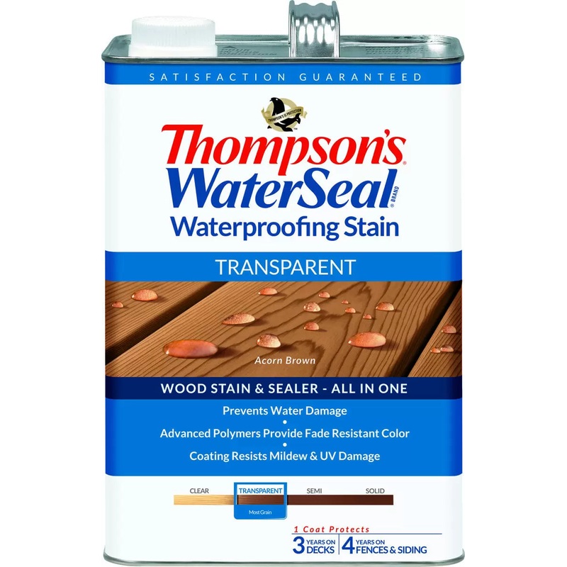 Thompsons WaterSeal Waterproofing Stain, Transparent, Acorn Brown, 1-Gal.