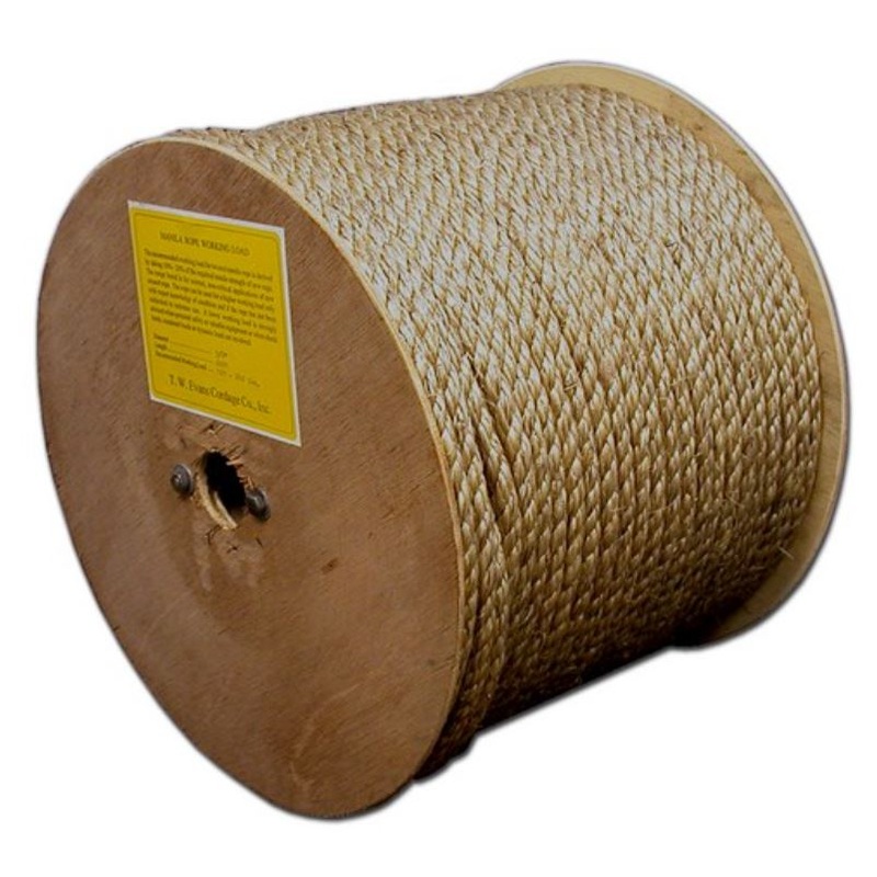 T.w Evans Cordage 1/4-600′ Reel Pure #1 Manila Rope