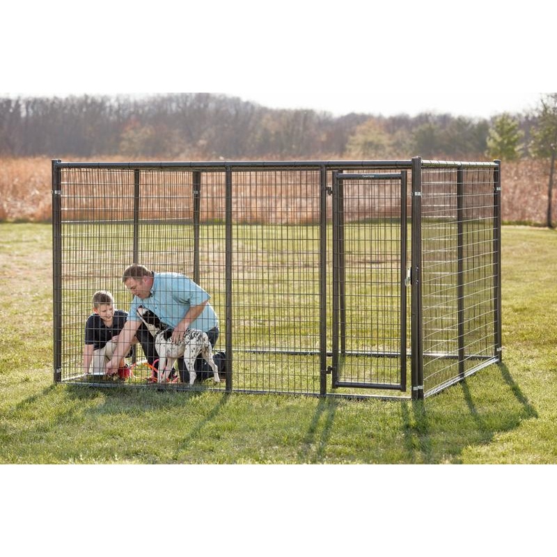 Tarter DKHDG 6 x 10 x 10 ft. Complete Heavy-Duty Dog Kennel, Gray