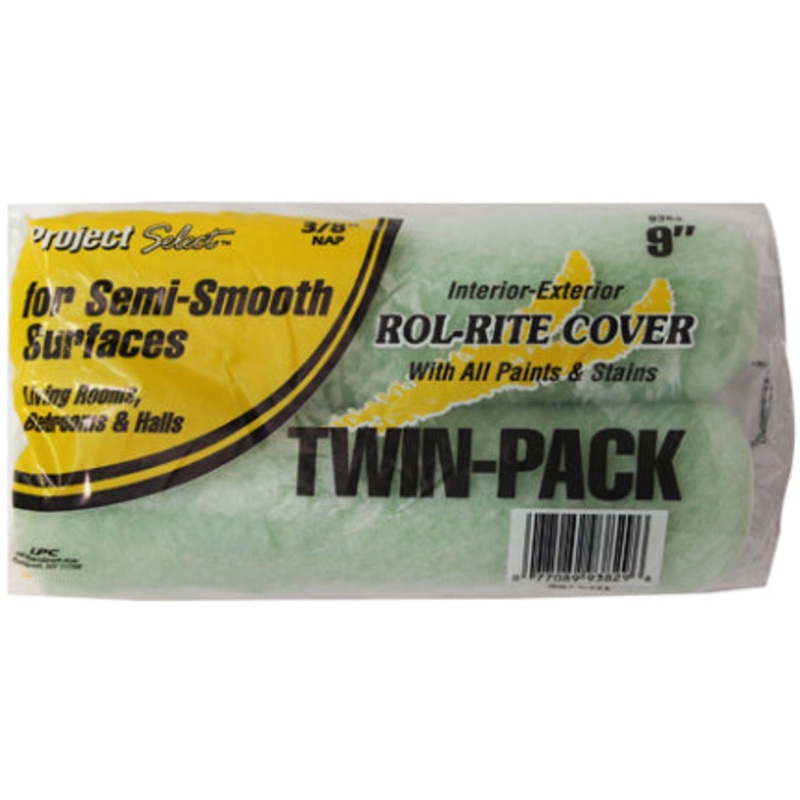 0900 ROLLER COVER 9  IN X 3/8 IN POLY 2PK