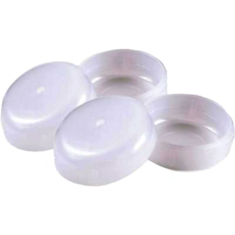 1-1/4 WHT PLASTIC INSERT CUP RND 4/CD