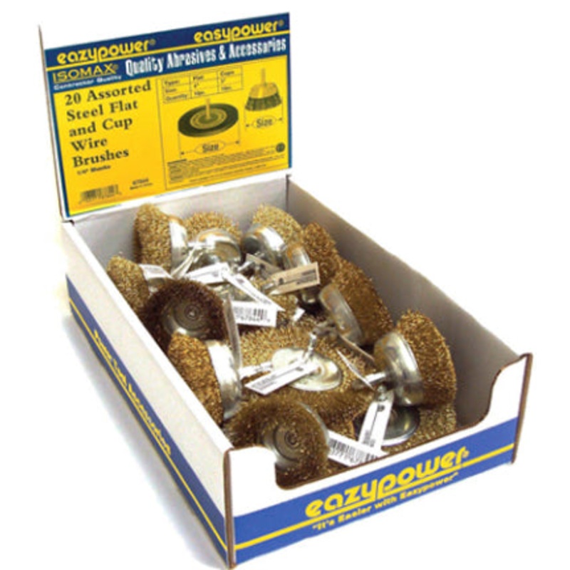 20PC COARSE   FINE 4 FLAT   3 CUP BRUS