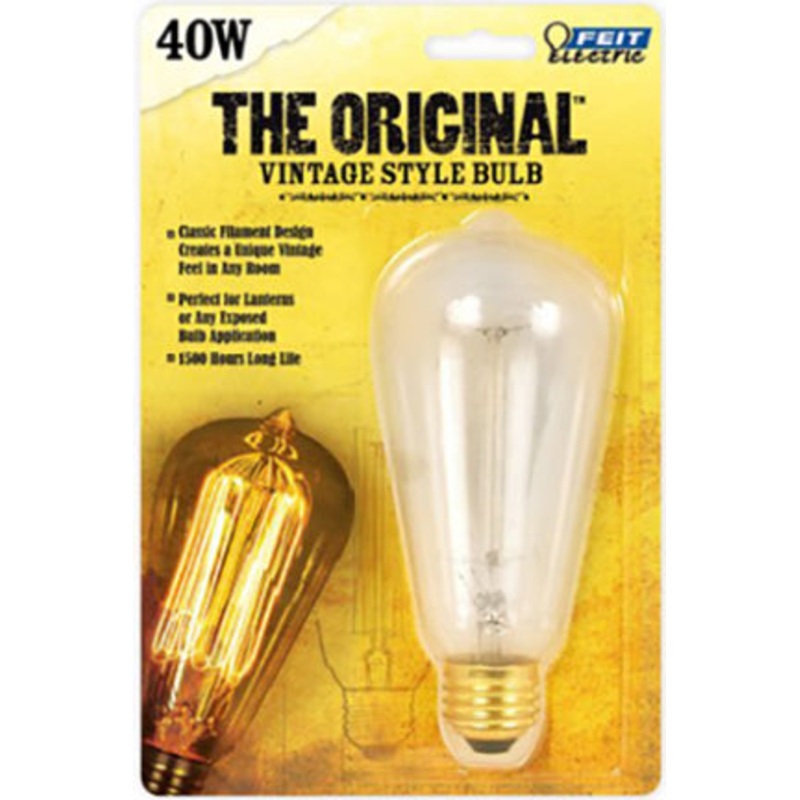 40 WATT CLEA R VINTAGE BULB