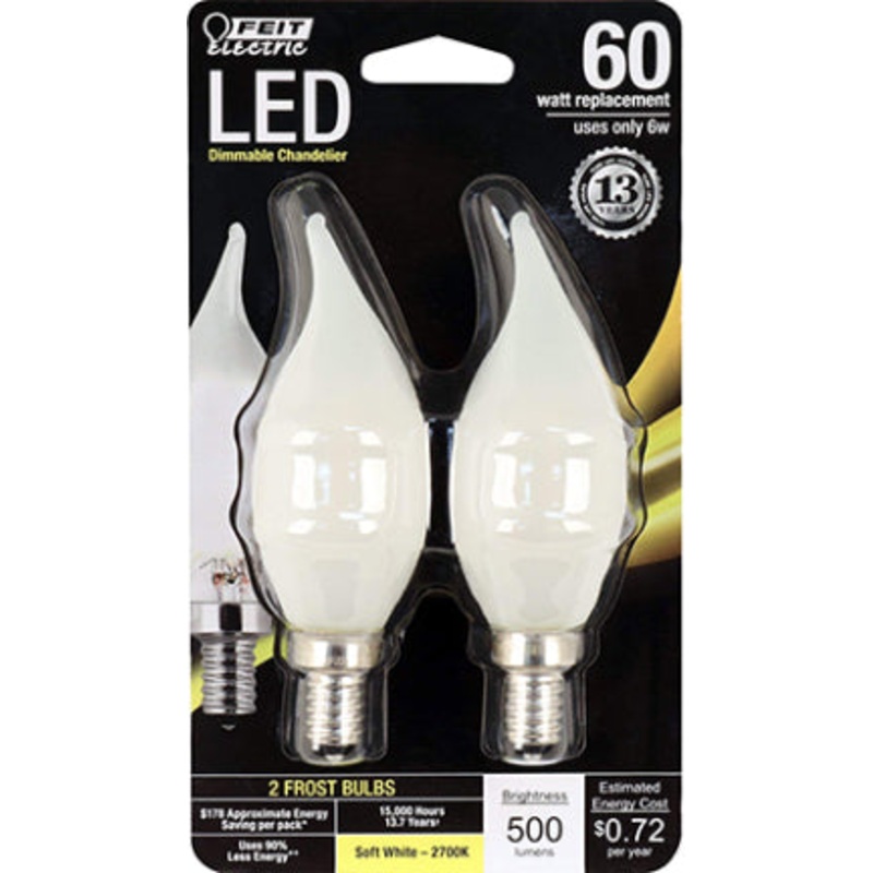 40W EQ AMBER FLAME CAND BASE