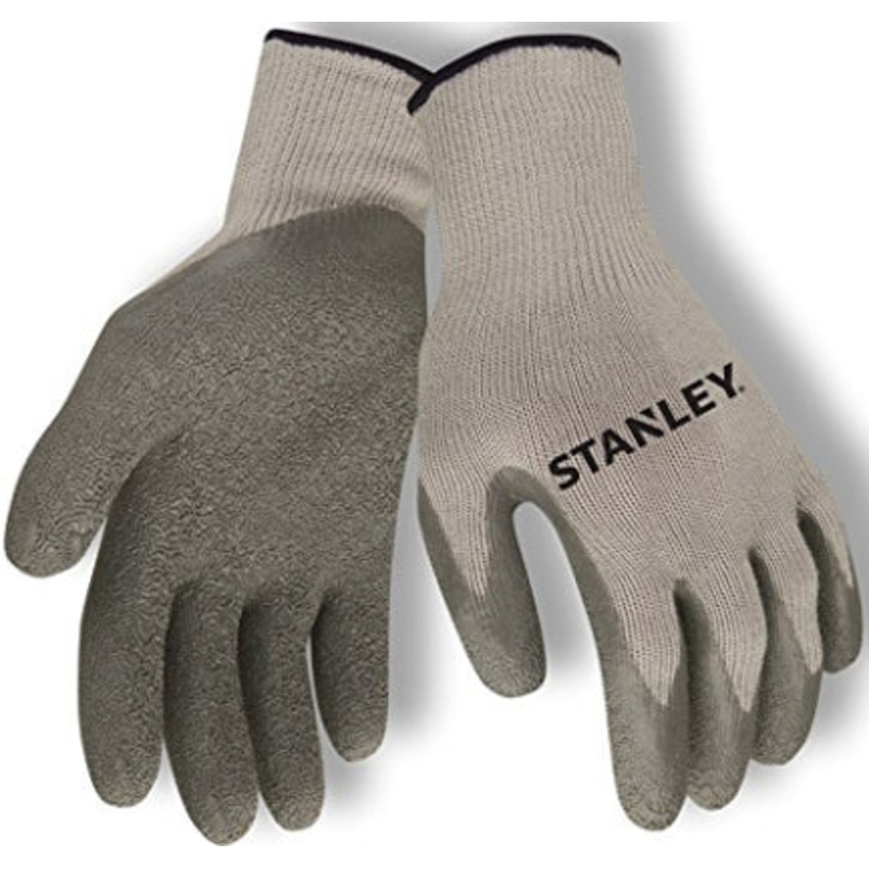 STANLEY GLOVE LG  LATEX PALM GY