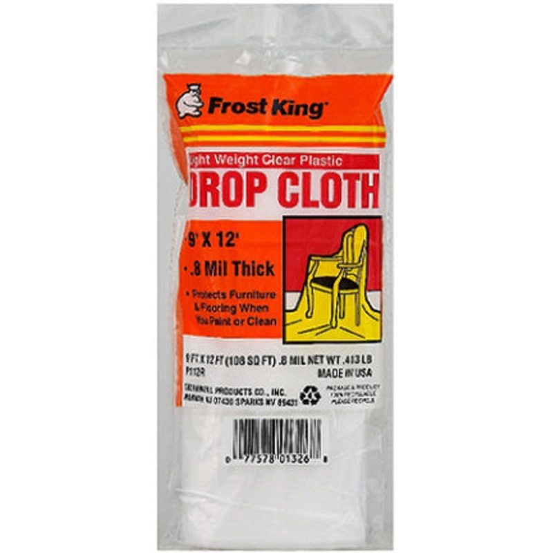 TARP 9X12 4MIL CLEAR POLY W/G