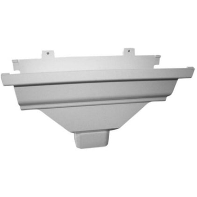WHITE ALUM END CAP W/OUTLET