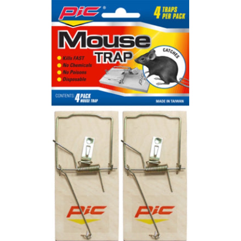 WOOD MOUSE TRAP 4PK