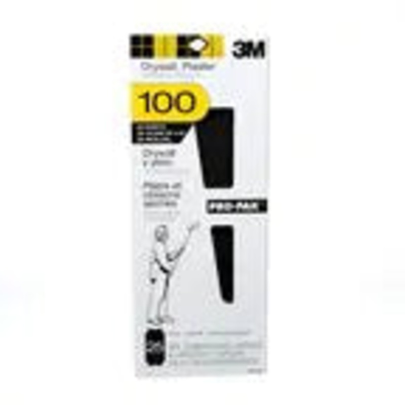 3M Drywall Sanding Sheet 10204, 100 Grit, 4 3/16 in x 11 1/4 in, 100 shts/pk, 10 pks/cs