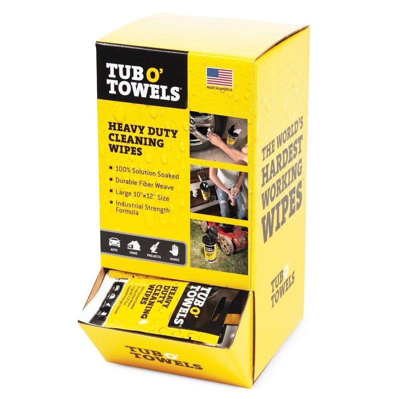 Tub O’ Towels Heavy Duty Cleaning Wipes, Single Pack – 100 Count 10 x 12
