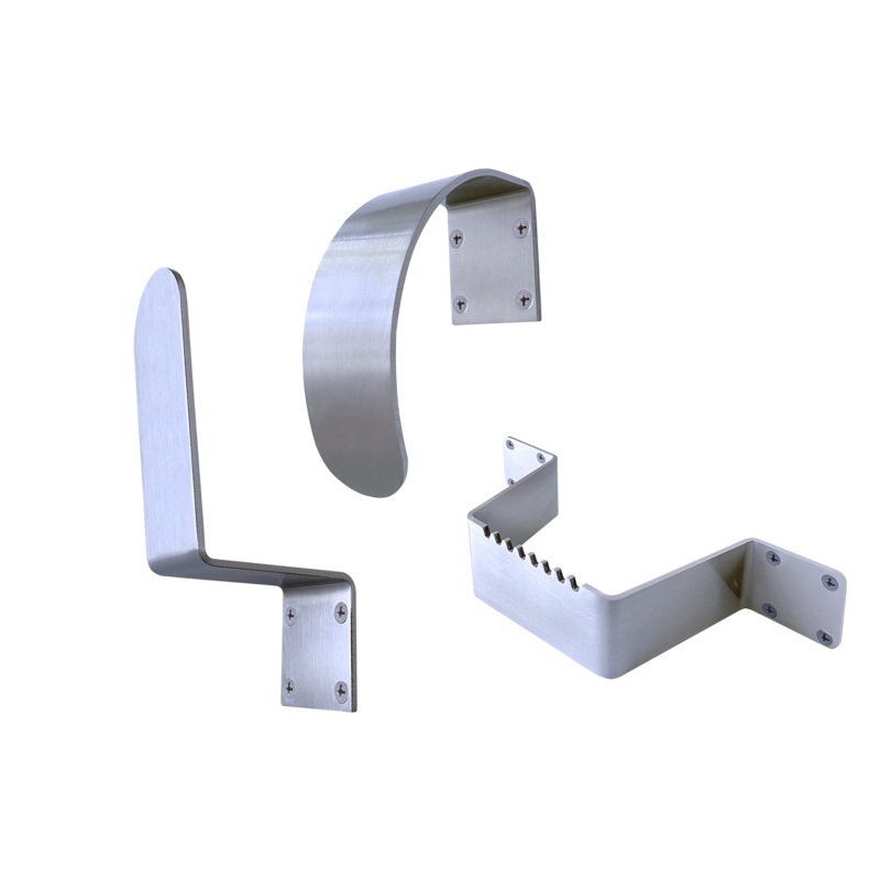 Tell Manufacturing 2 in. Stainless Steel Door Pull with Hardware Satin