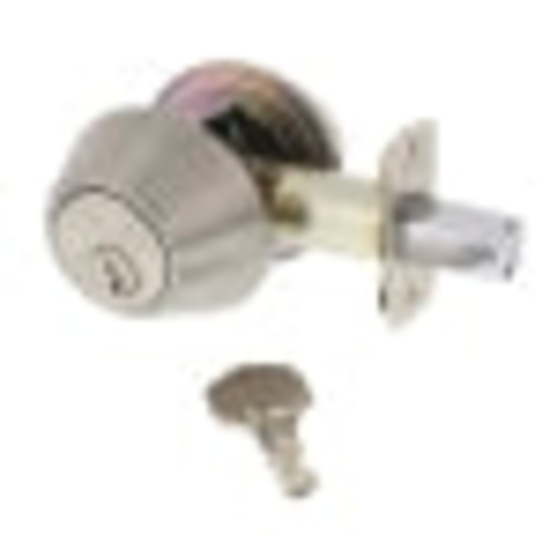 Ultra Hardware Deadbolt 2-Cylinder, Stainless Steel, Double