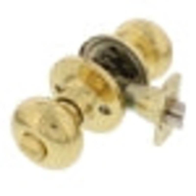 Ultra Hardware Sturbridge Flat Ball Knob Entry, Polished Brass Finish