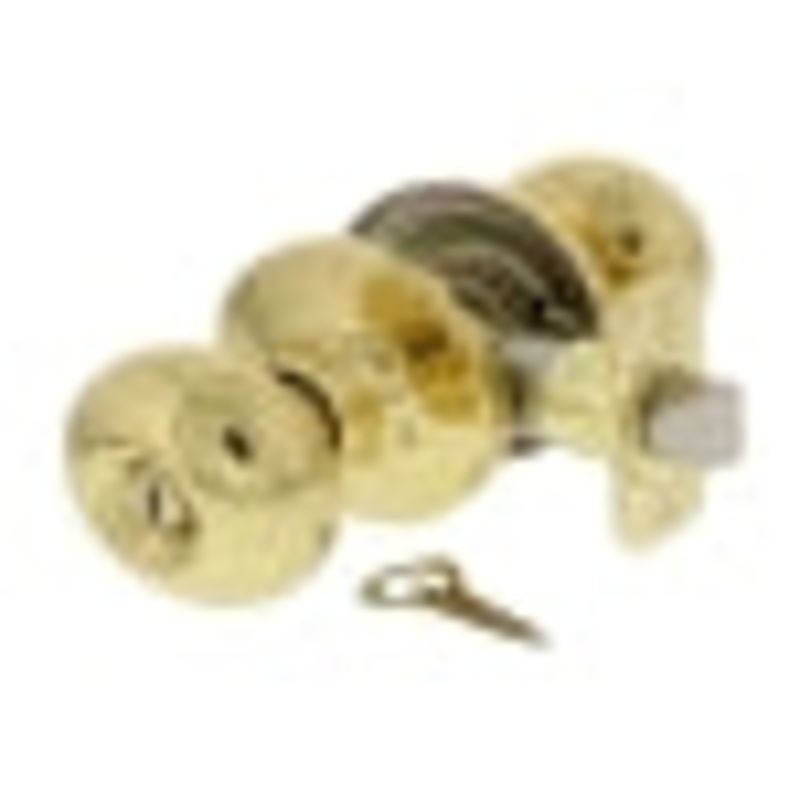 Ultra Hardware Sturbridge Flat Ball Knob Privacy, Polished Brass Finish