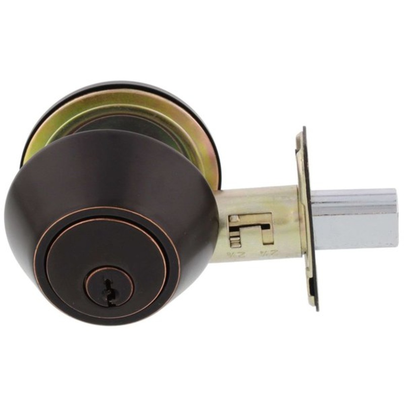 Ultra Hardware Adjustable Single Cylinder Deadbolt Oil Rubbed Bronze