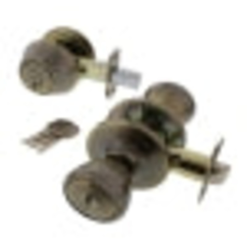 Ultra Hardware Tulip Knob Entry Set – 2 Cylinder Deadbolt, Antique Brass Finish