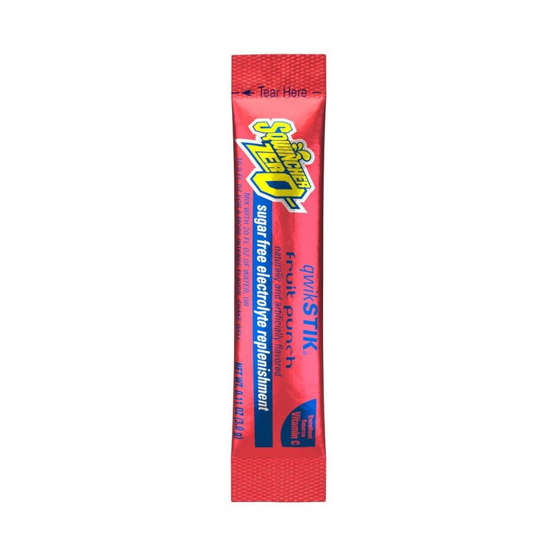 Sqwincher Single Serve Qwik Stik ZERO Fruit Punch 0.11 Oz.