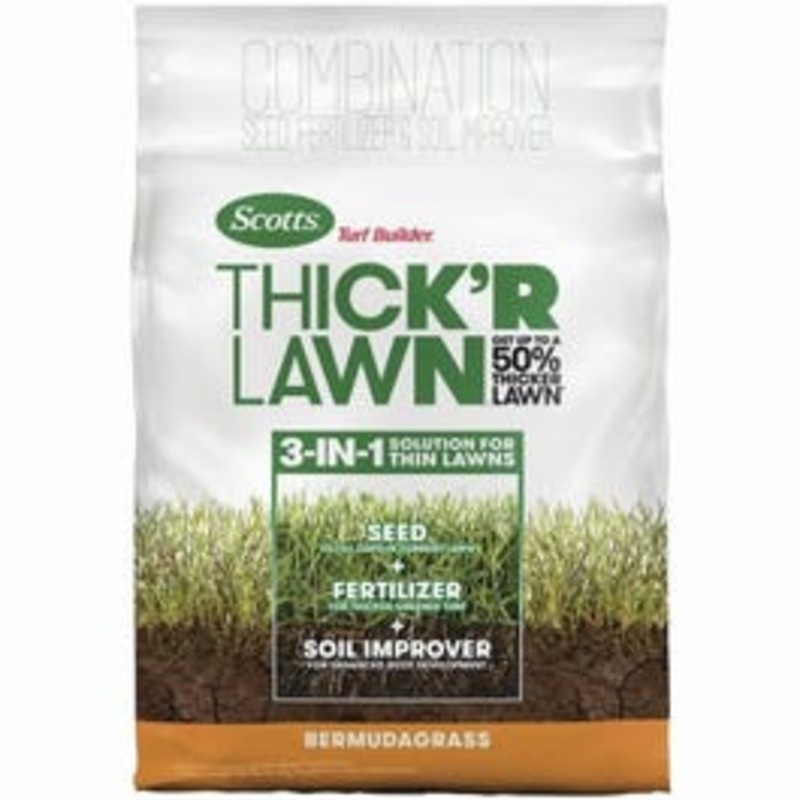 Turf Builder Thick ‘R Lawn Bermuda Grass Seed & Fertilizer, 40-Lbs.