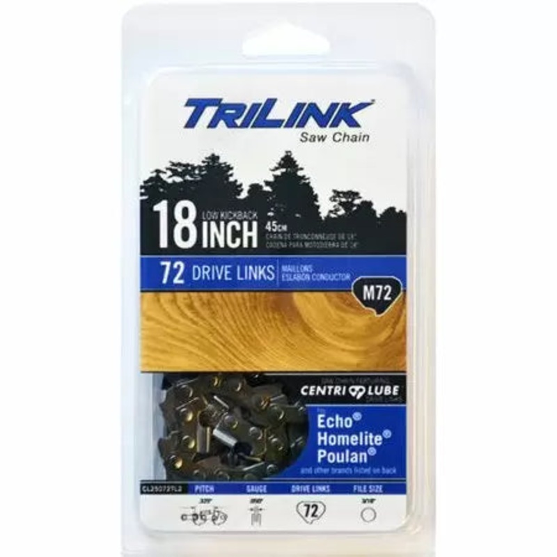 Trilink Saw Chain 18 Semi Chisel Saw Chain – 0.050 in. – 72 Drive Links