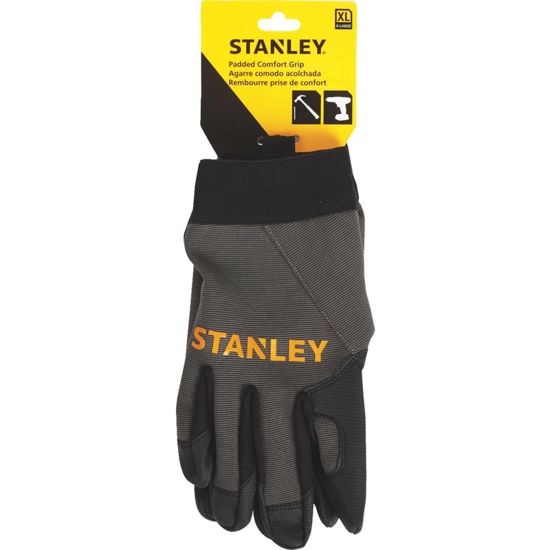 Stanley Men’s XL Synthetic Fabric Padded Comfort Grip High Performance Glove