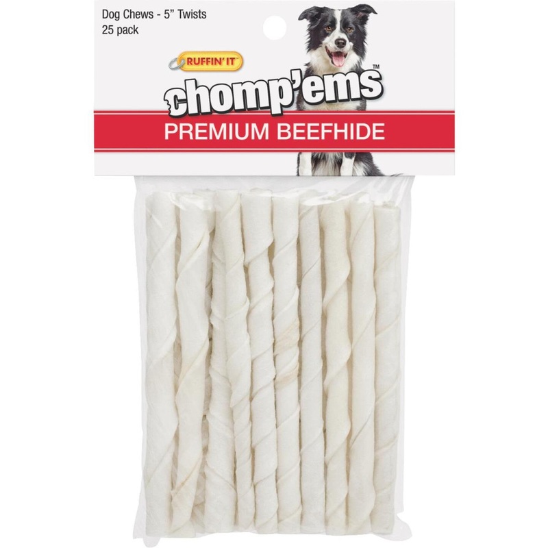 Westminster Pet Ruffin’ it Chomp’ems 5 In. Beef Chew Roll (25-Pack)