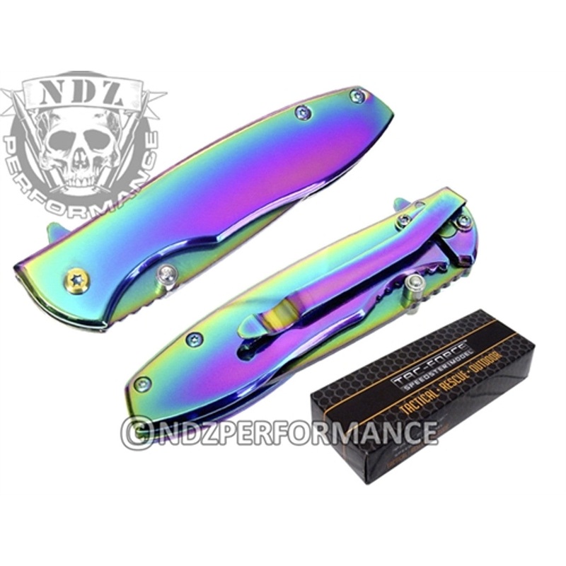 Tac-Force Tf-573 2.5 Spring Assisted Pocket Knife Rainbow