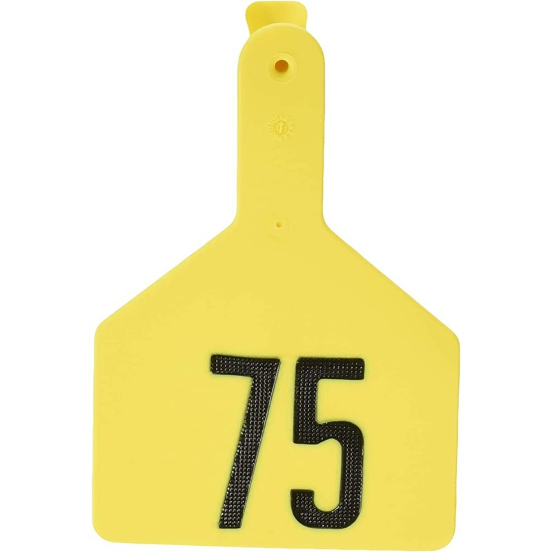 Z Tags Cow Ear Tags Yellow Numbered 51-75