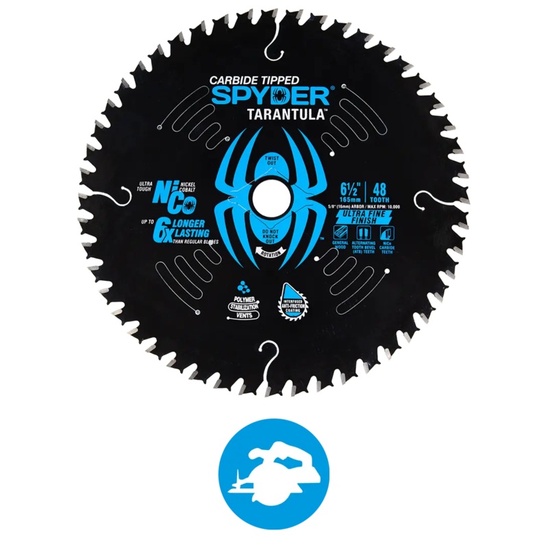 Spyder 6-1/2-In 48t Ultra Fine Finish Saw Blade
