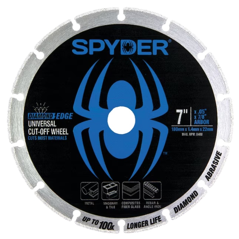 Spyder 7-IN Diamond Bite Universal Cut-Off Wheel