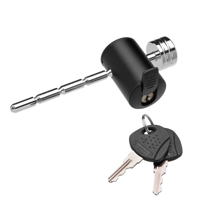TowSmart 1/4 in. Pin, Adjustable Coupler Lock, 1 in. to 3 in. Coupler Span  Chrome