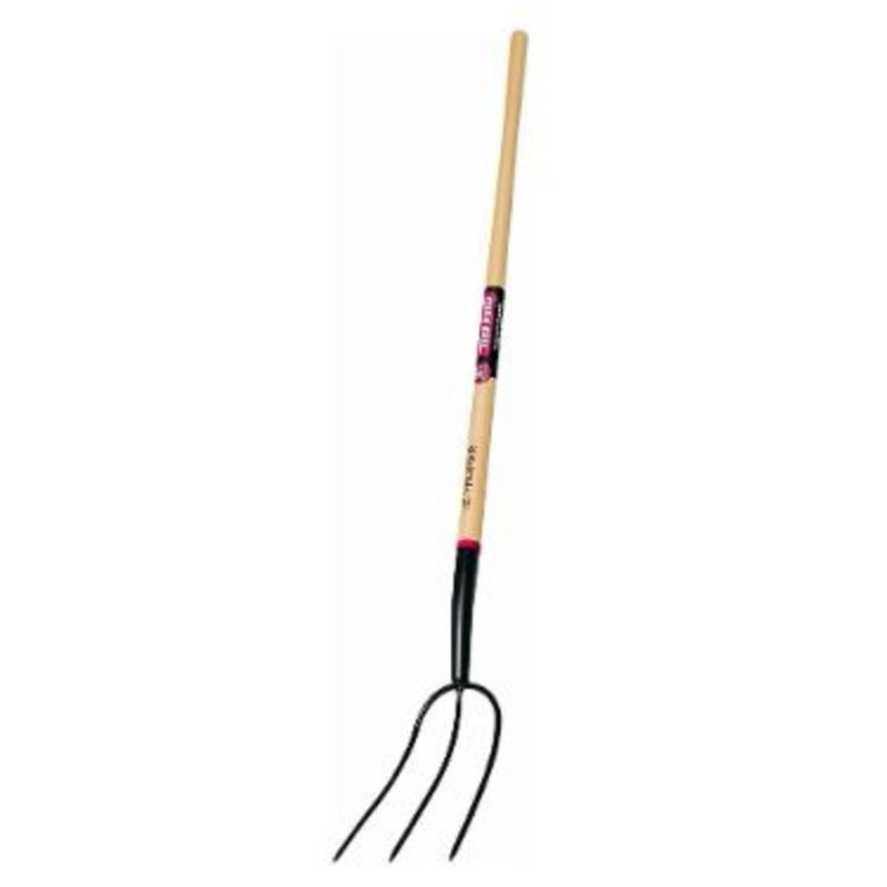 Truper Tools Tru Pro 3-Tine Manure Fork Wood Handle