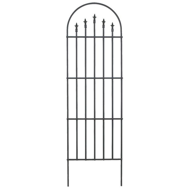 TRELLIS FRENCH ARCH (24X4.5X81 INCH, BLACK)