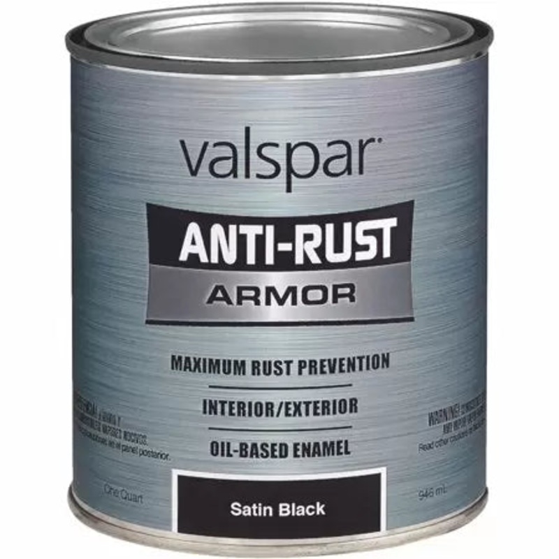 Valspar 4000 Alkyd Enamel  1 Quart Satin Black