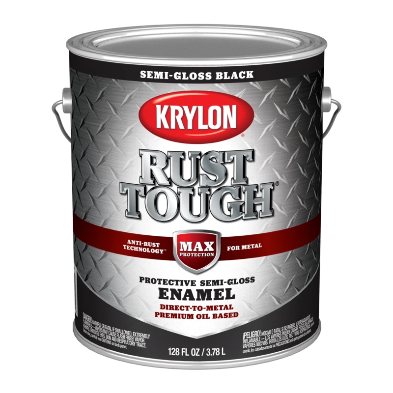 Valspar Rust Tough With Anti-Rust Technology Brush-On Enamel 1 Quart Black (1 Quart, Black)