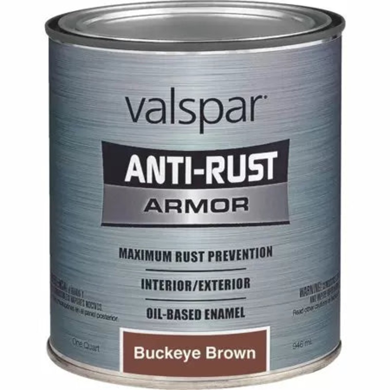 Valspar Rust Tough With Anti-Rust Technology Brush-On Enamel 1 Quart Brown (1 Quart, Brown)