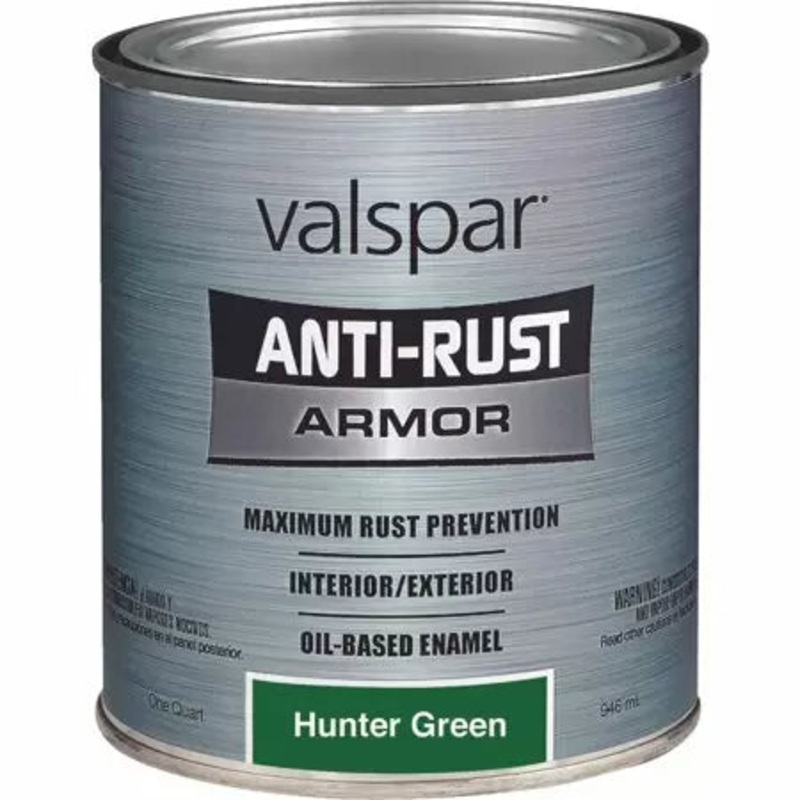 Valspar Rust Tough With Anti-Rust Technology Brush-On Enamel 1 Quart Hunter Green (1 Quart, Hunter Green)