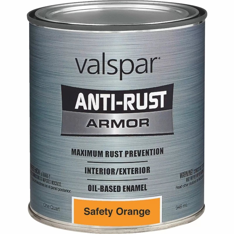 Valspar Rust Tough With Anti-Rust Technology Brush-On Enamel 1 Quart Safety Orange