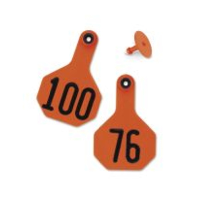 Z Tags 76 – 100 Orange No-snag Numbered Calf Id Ear Tags