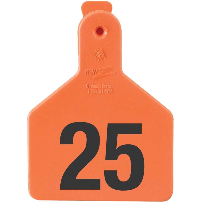 Z Tags No-snag Numbered Calf Id Ear Tags Orange 26 – 50
