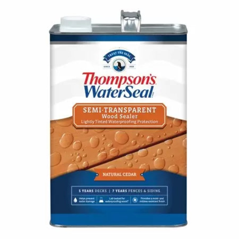 Thompsons WaterSeal Semi-Transparent Wood Sealer 1 Gallon Natural Cedar