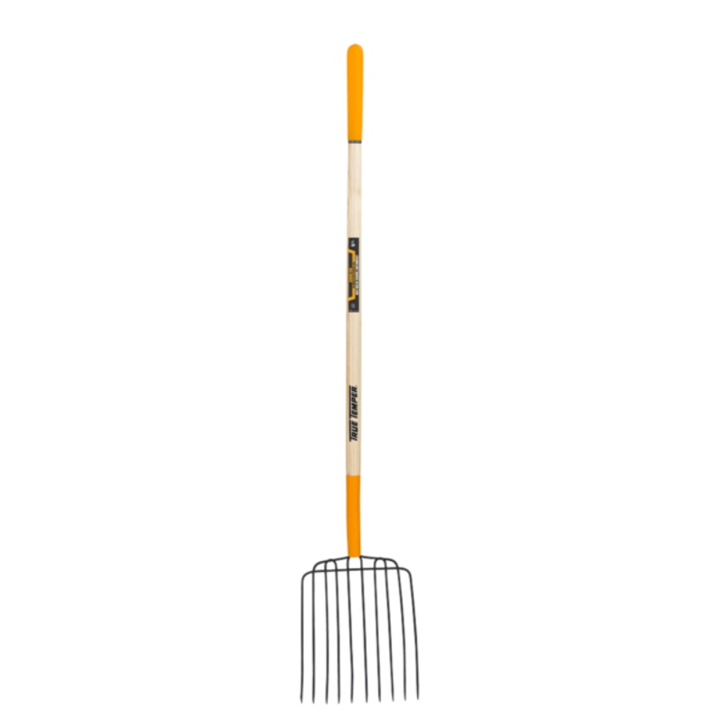 True Temper 10-TINE BEDDING FORK WITH CUSHION END GRIP ON HARDWOOD HANDLE