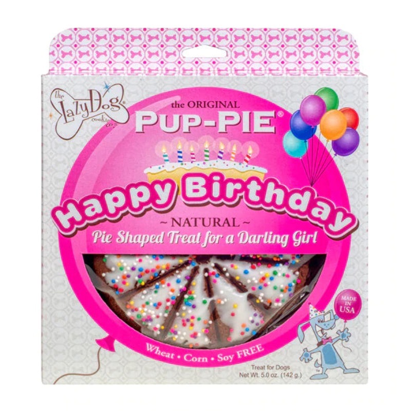 The Lazy Dog Cookie Co Happy Birthday for a Darling Girl Pup-PIE