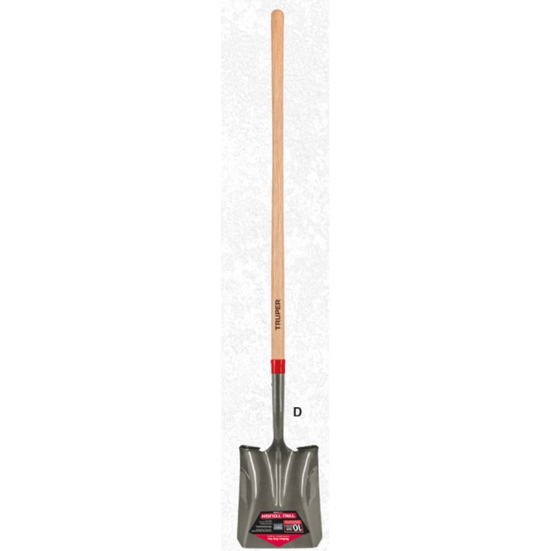 Truper Square Point Shovel Wood Handle Midsize Steps