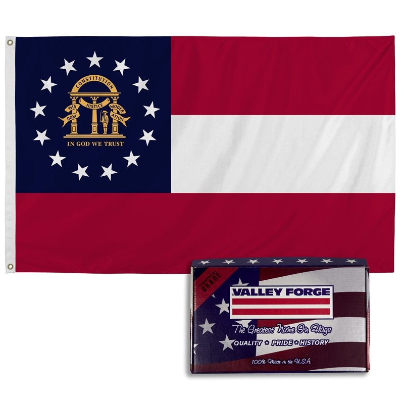Valley Forge Spectramax Nylon Georgia Flag (3’x5′)